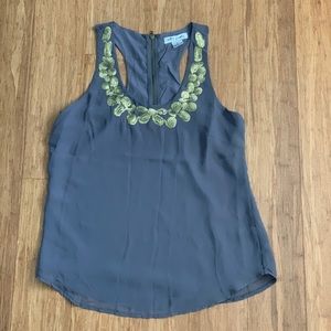 NWOT! Gray Chiffon Tank Top - Size Medium